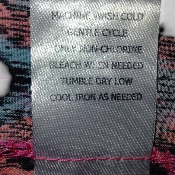 Miken Womens Swimsuit Cover Up Sz L Dress Tunic Pink Black Sheer Beachy Coastal - Picture 11 of 11